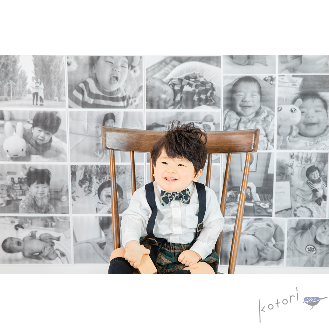大人気 モノクロ背景 記念日撮影 スタジオコトリ 富山の写真館 写真スタジオ お宮参り 百日祝い