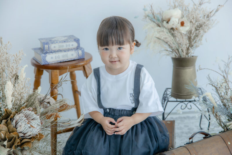 お花に囲まれて💐（七五三撮影）